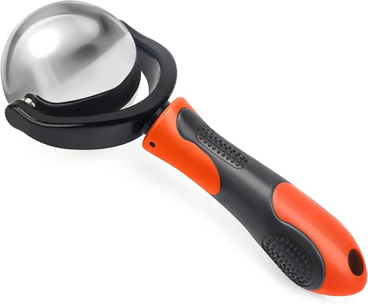 Cold Massage Roller Ball, Cold Therapy Relief, Portable Fitness Ice Roller Ball with Handle, Great Tool for Back/Neck Pain (Orange)-Velvo Beauty