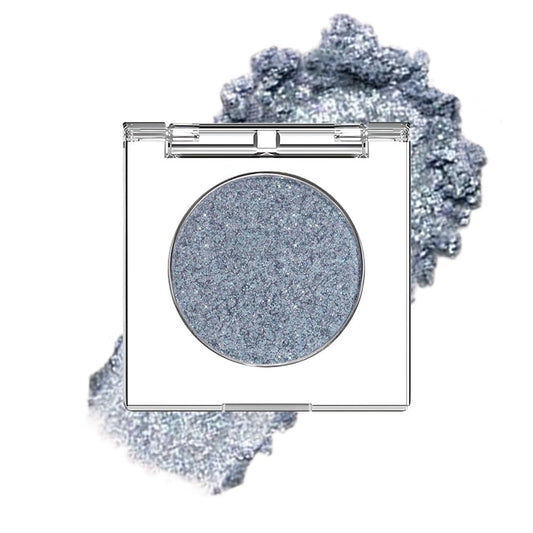 Glitter Shimmer Sparkle Eye Shadow Palette Makeup for Women, Shimmer Blue Glitter Metallic Holographic Iridescent Cream Iridescent Single Monochrome Eyeshadow Makeup-Velvo Beauty