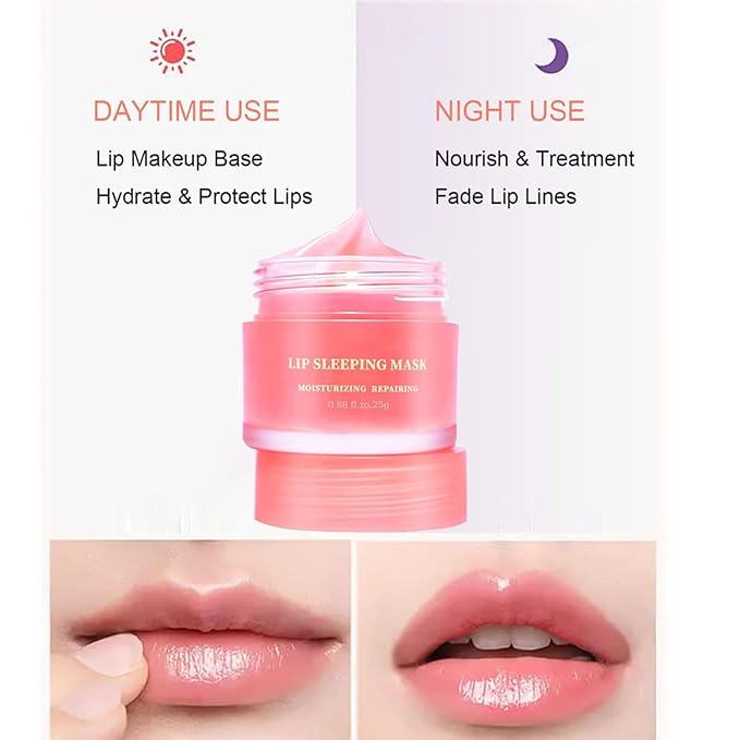 Moisturizing Lip Mask, Hydrating & Prevention Dry and Cracked Lip Scrubs Exfoliator, Lip Exfoliating Sleeping Lip Mask Long Lasting Nourishing Lip Balm-Velvo Beauty