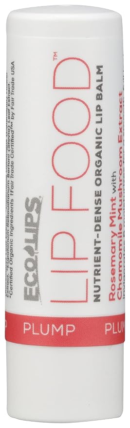 Eco Lips Lip Food Plump Organic Lip Balm, Rosemary Mint with Chamomile Extract, USDA Certified Organic, 0.15 Oz (Pack of 20)-Velvo Beauty
