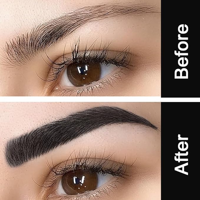 evpct 2-in-1 Tinted Brow Gel & Clear Brow Setting Glue Eyebrow Gel Kit - Strong Hold 24HR Waterproof Smudgeproof Eyebrow Makeup for Natural Soft Full Brows, Brows Enhancer Mascara Makeup - Black-Velvo Beauty