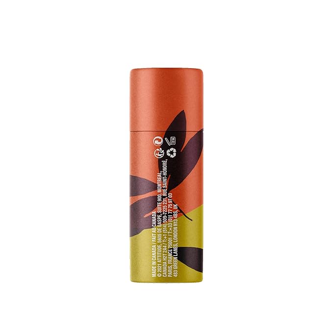 ATTITUDE Plastic-free Lip Balm with Sun Protection SPF 15, EWG Verified, Plant- and Mineral-Based Ingredients, Vegan and Cruelty-free, Mango, 0.3 Oz (Pack of 3)-Velvo Beauty