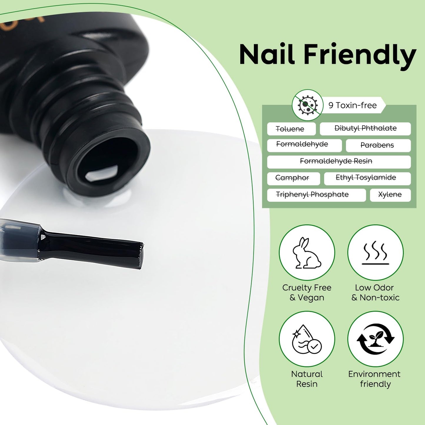 Luxbon 6 Pcs 5ml No Wipe Gel Top Coat and Base Coat Set - Cuticle Oil, Nail Primer Dehydrator, Matte Top Coat, Long Lasting, Shine Finish, UV LED Nail Lamp Soak Off Gel Base Top Coat Manicure-Velvo Beauty