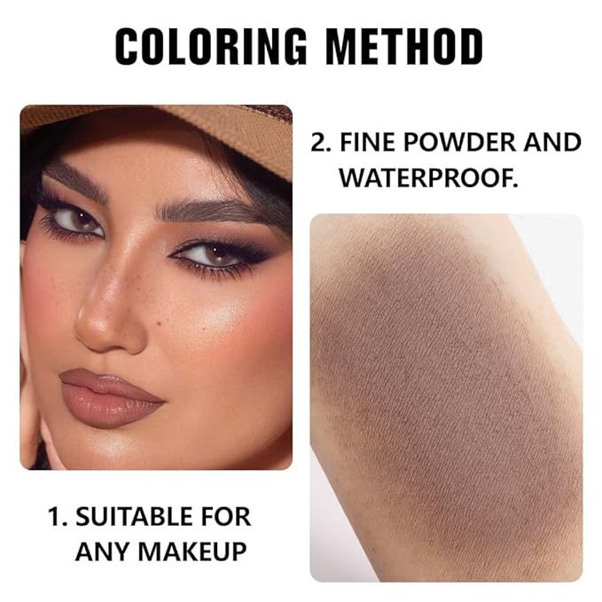 evpct Matte Brown Single Eyeshadow Palette Makeup for Older Women, Nude Cocoa Brown Cream Eye Shadow Palette Makeup Singles for Older Women Matte, High Pigment Waterproof Monochrome Mini Eyeshadow-Velvo Beauty