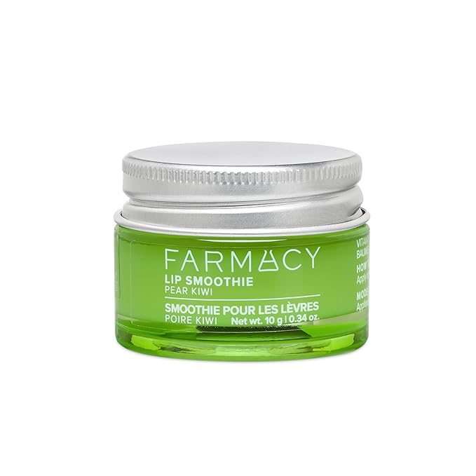 Farmacy Peptide Lip Smoothie - Hydrating Lip Balm with Vitamin C to Visibly Plump & Smooth Lines - Nourishing Treatment with a High-Gloss Finish - Pear Kiwi (10g)-Velvo Beauty