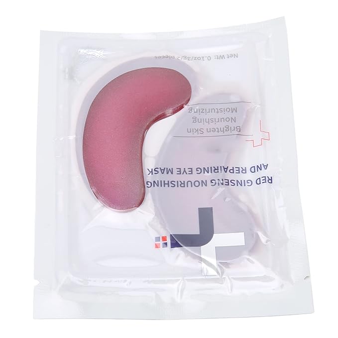 Eye Patches, 20PCS Red Ginseng Repair Eye Moisturizing Nourishing Eye Patch Firming Pad Dark Circles Crystal Collagen 3g for Wrinkles, Puffy Eyes-Velvo Beauty