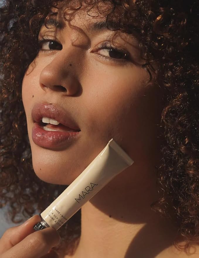 MARA - Natural Sea Silk Lip Balm With Algae + Moringa | Non-Toxic, Plant-Based Skin Care, Hypoallergenic | Moisturize, Plump + Soothe Dry, Chapped Lips (Clear, 0.5 oz | 15 ml)-Velvo Beauty