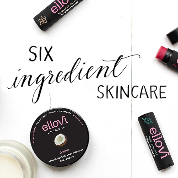 Natural Lip Butter Lip Balm - Mint - Pure Enough to Eat - Made With Just 6 Vegan Ingredients - Moisturizing Lip Care for All Day Hydration (Single)-Velvo Beauty