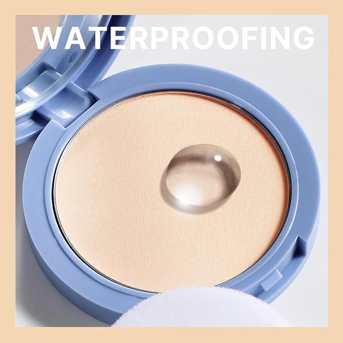evpct Kaely Oil Control Pressed Face Powder, Get Smooth Flawless Fine Lines and Lightweight Finishing Foundation, Control Shine Long Lasting Waterproof Face Setting Powder Cosmetic, 09 Porcelain-Velvo Beauty