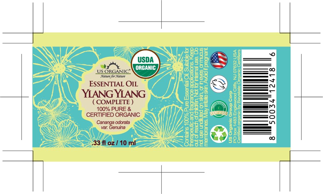 US Organic Ylang Ylang Essential Oil – 100% Pure Complete Grade, USDA Certified, Steam Distilled from Cananga Odorata – Floral Scent for Diffuser, Perfumery, Skincare – Sourced from Madagascar, 10ml-Velvo Beauty