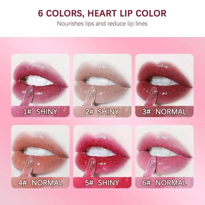 ibcccndc Lip Plumper Plumping Lip Gloss Hydrating Nourishing Lip Oil Red Liquid Lipstick Lip Care Products Mineral Oil Clear Lipgloss (6)-Velvo Beauty