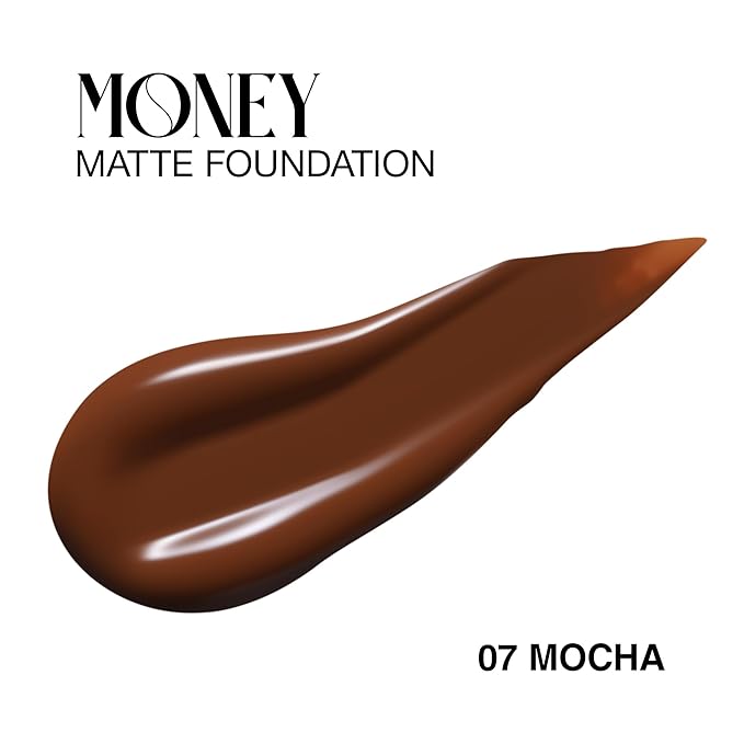 Matte Foundation Money - Long-Lasting Makeup Foundation with Flawless & Buildable Coverage - Liquid Foundation for All Skin Types (Mocha)-Velvo Beauty