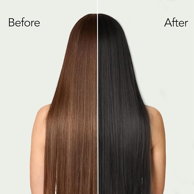 Black Hair Dye, Hair Dye Shampoo, Argan Oil Hair Dye for Men & Women, 3 in 1 Hair Dye Shampoo, Easy to Use, Shampoo Para Canas for Gray Hair Coverage 16.9 FlOz (Black)-Velvo Beauty