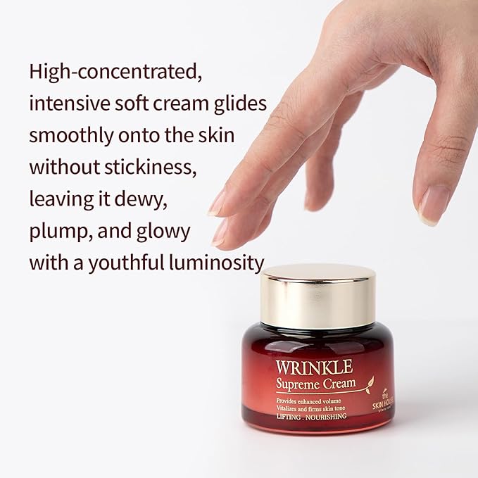 THE SKIN HOUSE Wrinkle Supreme Gift Set l Birthday present , Korean Facial Skin Care Essential for Wrinkles, Fine Lines, Nourishing l Red Ginseng, Adenosine, Ceramide l Facial Cleanser, Serum, Cream-Velvo Beauty