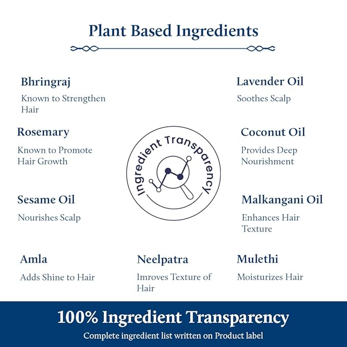 Blue Nectar Rosemary and Bhringraj Ayurvedic Scalp Oil for Hair Growth with Amla, 3.38 Fl Oz-Velvo Beauty