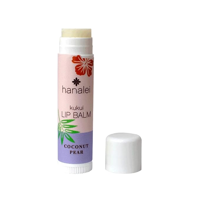 Hanalei Lip Balm and Moisturizer - Natural Kukui Oil and Beeswax Lip Moisturizer to Hydrate and Replenish Dry, Chapped Lips - Made in USA - Coconut Pear-Velvo Beauty