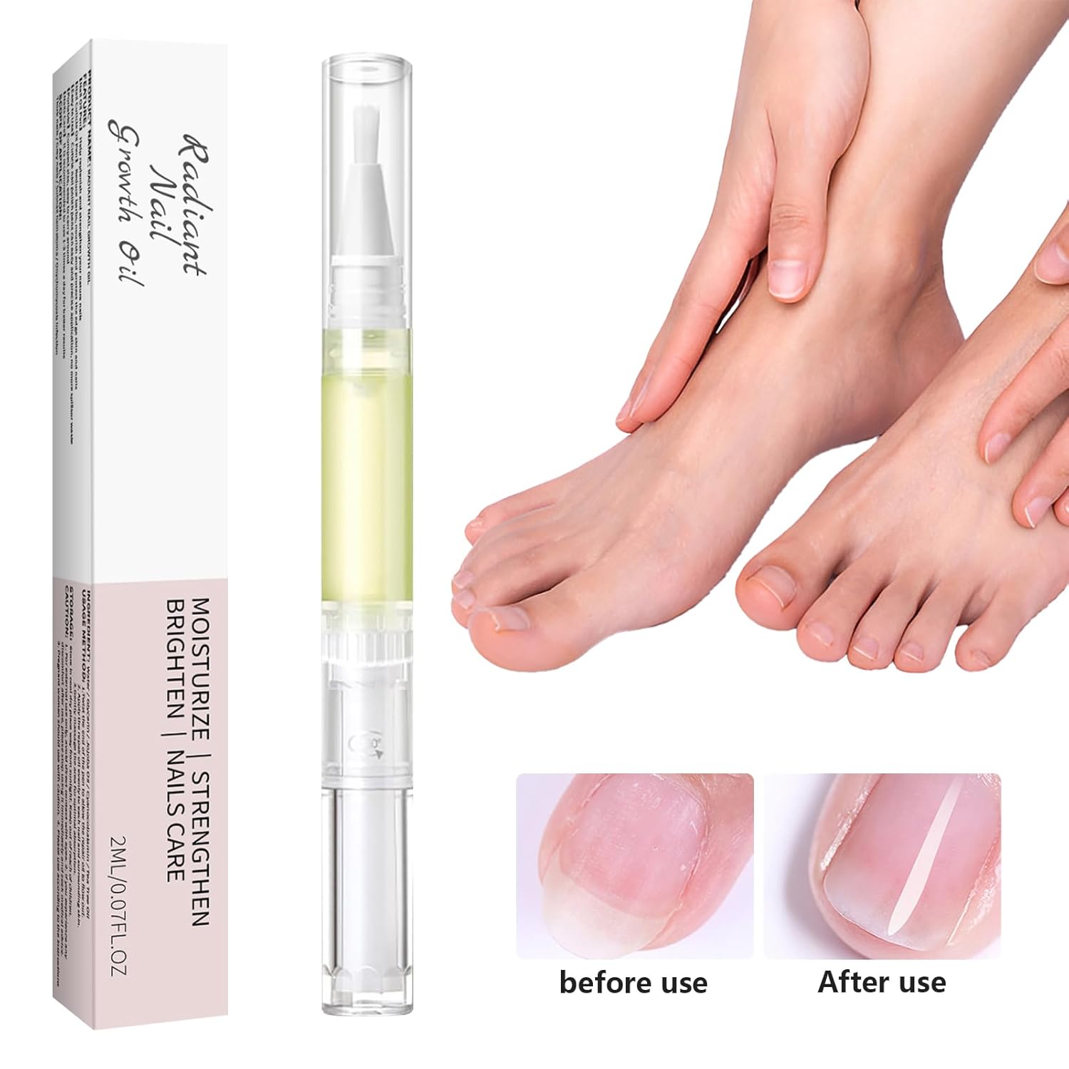 Nail Growth Oil, 2 PCS Cuticle Oil for Nails, Rejuvenation Nail Repair Oil for Moisturize Strengthen-Velvo Beauty