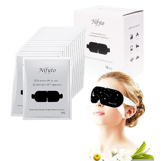 15PCS Steam Eye Mask, No Scent, Self-Heating Eye Mask, Eye SPA Mask, Relieve Eye Strain Fatique, Dark Circles, Puffiness(15pcs)-Velvo Beauty