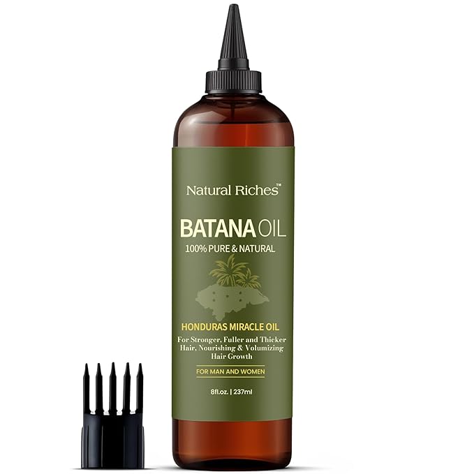 Natural Riches Unrefined Organic Batana Oil, 8 fl oz, 100% Pure & Natural, Cold pressed Honduras Miracle Oil for Hair Growth.-Velvo Beauty