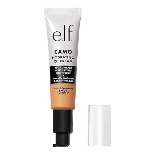 e.l.f. Hydrating Camo CC Cream, SPF 30, Color Correcting Full Coverage Foundation For A Dewy Finish, Vegan & Cruelty-Free, Medium 350 W-Velvo Beauty