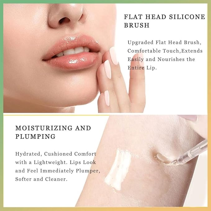 Lip Plumper Set, Natural Lip Plumper Moisturizing Aloe Vera Lip Gloss, Lip Plumper Gloss and Lip Care Serum, Beautiful Fuller, Hydrating & Reduce Fine Lines, Day and Night Ues Set-Velvo Beauty