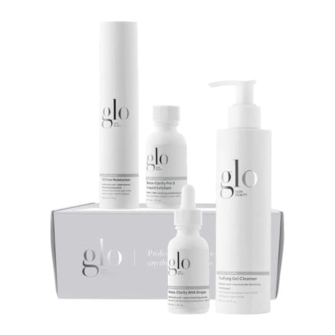 Glo Skin Beauty Clarify + Balance Elevated Essentials Set - Includes Full Size Purifying Gel Cleanser & Beta-Clarity BHA Drops-Velvo Beauty