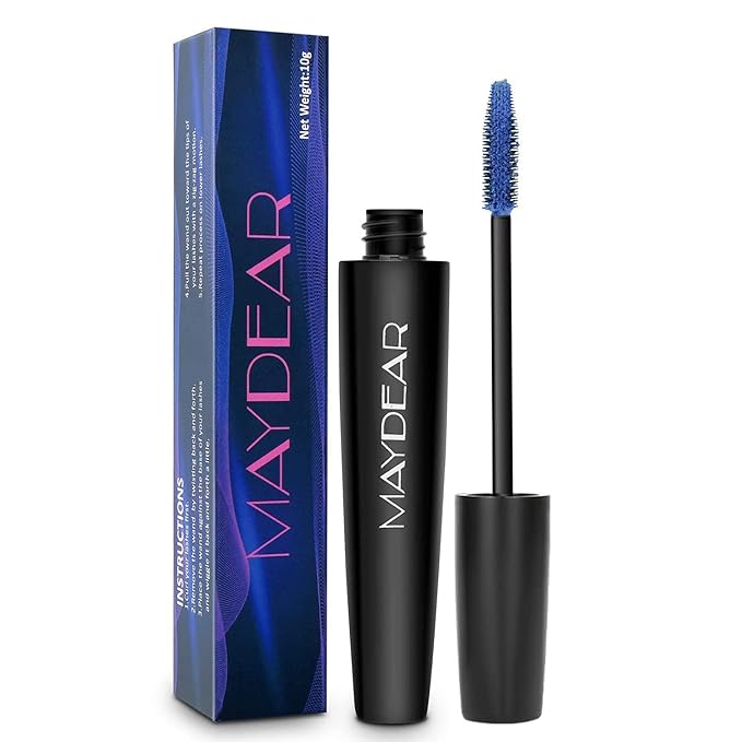 Maydear Colored Mascara for Eyelashes - Waterproof, Long Lasting, Smudgeproof, Fast Dry Lengthening Eye Makeup for Women - Gray Purple - for Party and Stage Use-Velvo Beauty
