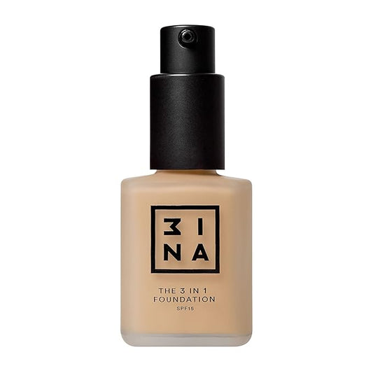 3INA The 3-In-1 Foundation 204 - Vegan Formula - Combination Of Primer, Concealer And Foundation - Medium Coverage - Natural Finish - Perfect For Covering Lines And Blemishes - Long Lasting - 1.01 Oz-Velvo Beauty