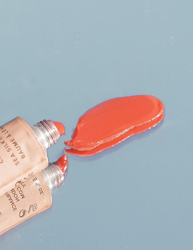 MARA - Natural Sea Silk Lip Balm With Algae + Moringa | Non-Toxic, Plant-Based Skin Care, Hypoallergenic | Moisturize, Plump + Soothe Dry, Chapped Lips (Coral, 0.5 oz | 15 ml)-Velvo Beauty