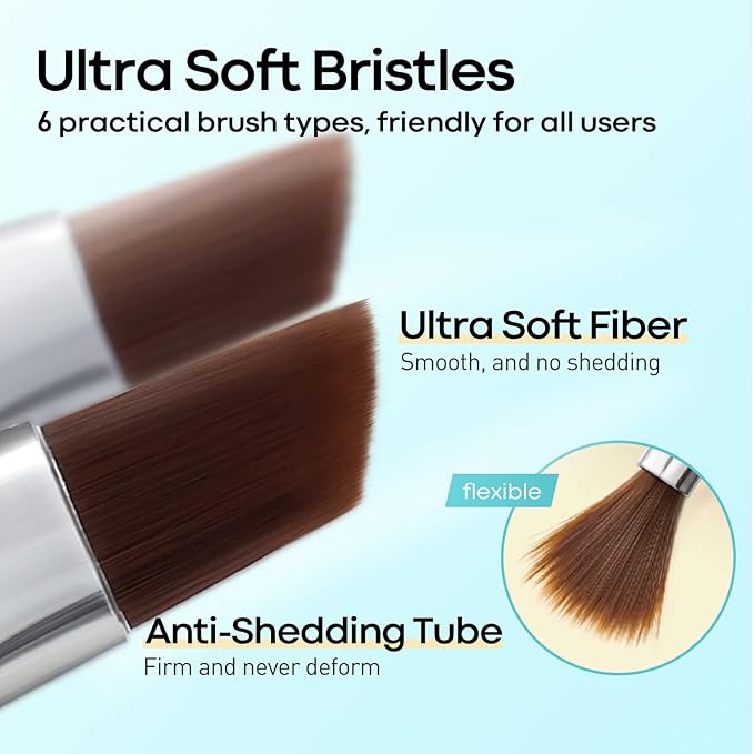 Modelones Nail Art Brushes Set, Nail Brush kit Gel Polish, Extension Gel, Liner, Carving, Apex Building, Dotting Pens Professional Tools for Drawing Painting 3D Design Salon & DIY Use-Velvo Beauty