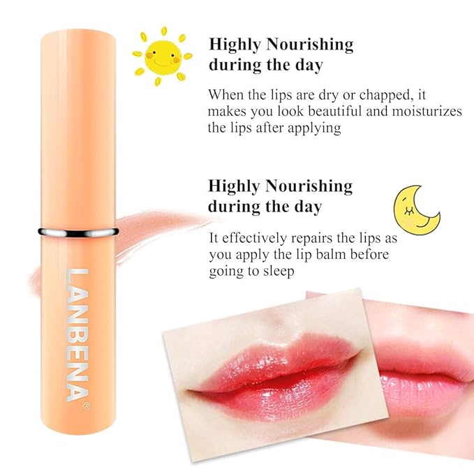 LANBENA Chameleon Lip Balm Nourishing Moisturizing Lip Care Daily Use Natural Extract Beauty Makeup Lipstick-Velvo Beauty