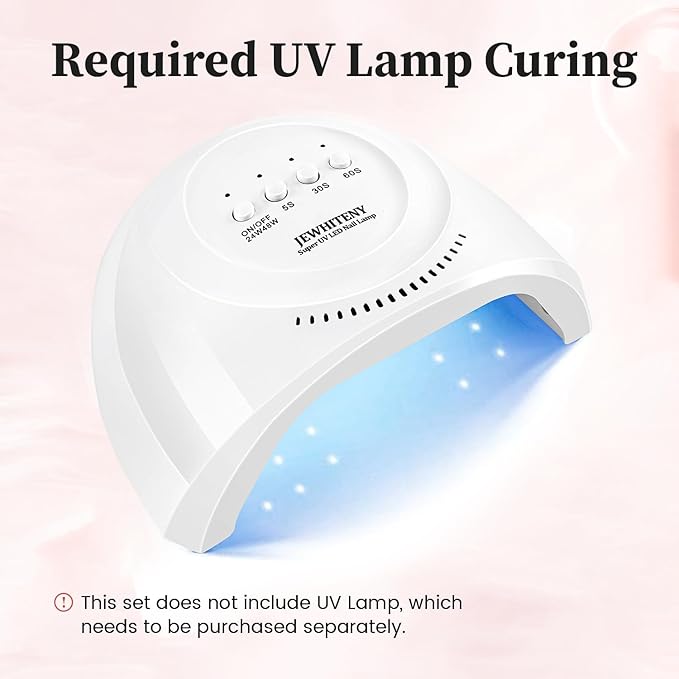 JEWHITENY Poly Nail Gel Set Clear Pink White Neutral Classic Color Poly Extension Gel With Base and Top Coat Slip Solution French Manicure for Home DIY Need U V Lamp Curing-Velvo Beauty