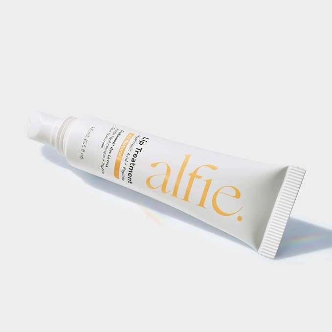 Alfie Hyaluronic Acid Lip Booster -Natural Flavor -15ml/0.5 Fl. Oz -Peptide Lip Treatment -Lip Plumper and Filler -Lip Serum and Moisturizer -Lip Volume Hydrating Treatment -Vegan Friendly, Non-Toxic-Velvo Beauty