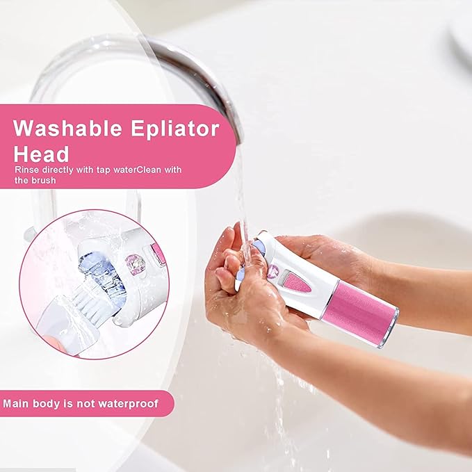 Glabrouse Skin Epilator, Epilators Hair Removal for Facial, Epilators with LED Light, Cordless Hair Removal Device, Epilator for Women, Facial Hair Removal for Bikini Arm Legs Armpits-Velvo Beauty