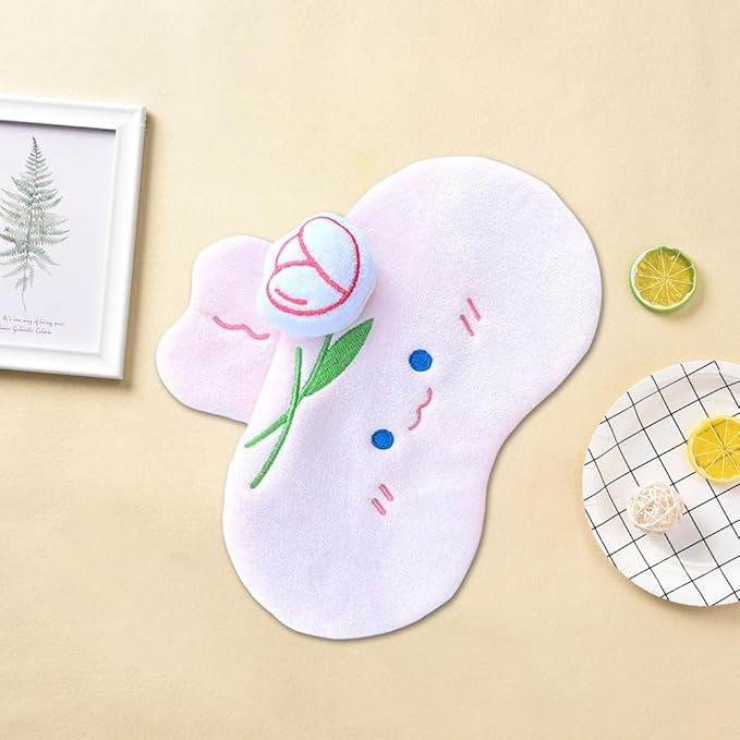 PERFECTSIGHT Rabbit Sleep Eye Masks, Cute Plush Sleep Eye Cover Lightweight Adjustable Eyeshade Faux Fur Mask Cover for Women Men Sleep Travel Nap, Pink Bunny Tulip-Velvo Beauty