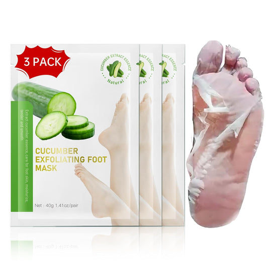 Foot Peeling Mask, Natural Exfoliating Foot Mask, Dead Skin Callus Remover Repair Heels, Hydrating Foot Care for Dry Cracked Feet（3 PacK）-Velvo Beauty