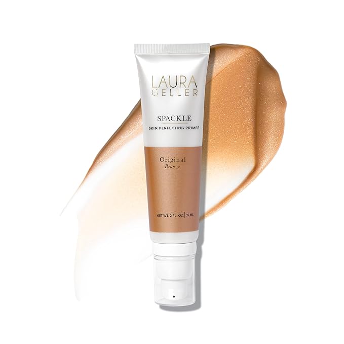 LAURA GELLER NEW YORK Spackle Primer - Bronze - Super-Size 2 Fl Oz - Hyaluronic Acid Makeup Primer for Mature Skin-Velvo Beauty