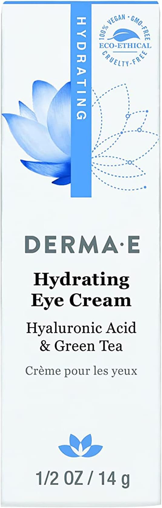 Derma E Hydrating Eye Cream with Hyaluronic Acid 0.5 ounces-Velvo Beauty