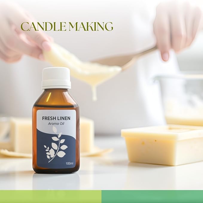 Roots & Above Fresh Linen Aroma Oil 3.38 oz/100ml Perfect for Diffusers, Soap Making, Candles, Lotion, Home Scents, Perfume & Fragrance Oils-Velvo Beauty