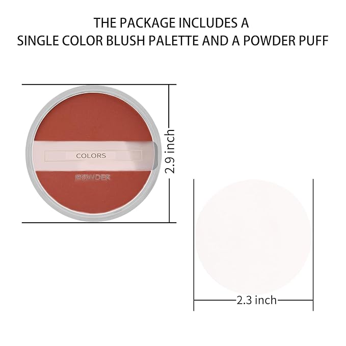 Boobeen Powder Blush Matte Blush, Highly Pigmented Beauty Cream Blush Palette for Create A Natural Cheek Flushed Look, Rich Colors (C-07)-Velvo Beauty