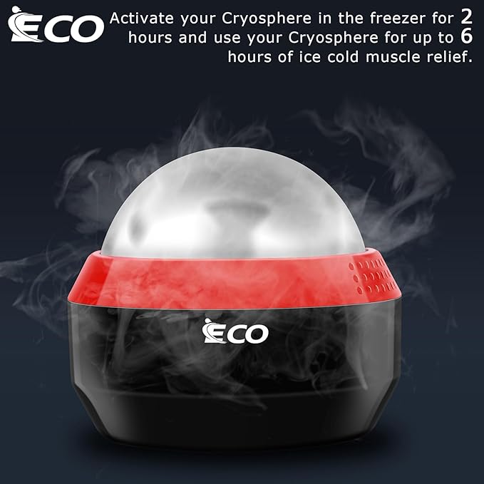 iECO Cryosphere Cold Massage Roller Ball - Massage Ball for Cold & Heat Relief, Myofascial Release, Trigger Point Therapy, Muscle Knots - Deep Tissue Ice Massager-Velvo Beauty
