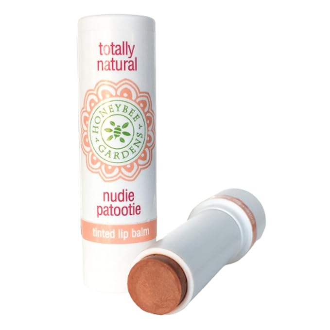 Honeybee Gardens Totally Natural Nudie Patootie Tinted Lip Balm, Nourishing Moisture With A Kiss Of Color, Vegan, Gluten-Free-Velvo Beauty