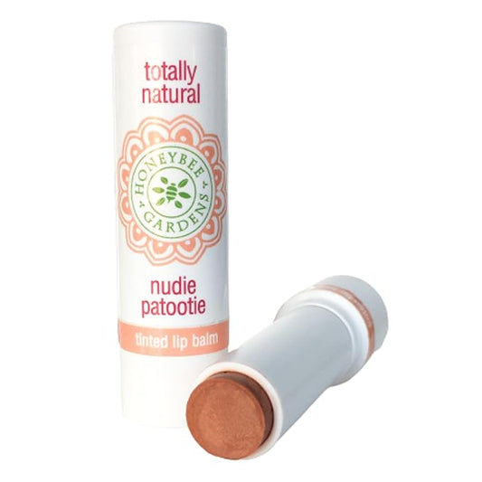 Honeybee Gardens Totally Natural Nudie Patootie Tinted Lip Balm, Nourishing Moisture With A Kiss Of Color, Vegan, Gluten-Free-Velvo Beauty