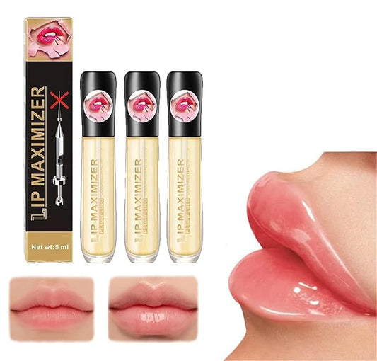 Vitamin E Lip Plumping Serum, Lip Hyaluronic Lip Plumper, Lip Plumping Serum Instant Lip Balm for Moisturize, Eliminate Dryness Wrinkles Enhances Plump Gloss (3PC)-Velvo Beauty