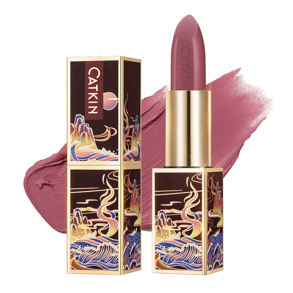 Catkin Semi-Matte Lipstick Hydrating High Impact Color Infused with Vitamin E and Avocado Oil Smooth Soft Texture Long Lasting Matte Finish 167-Velvo Beauty
