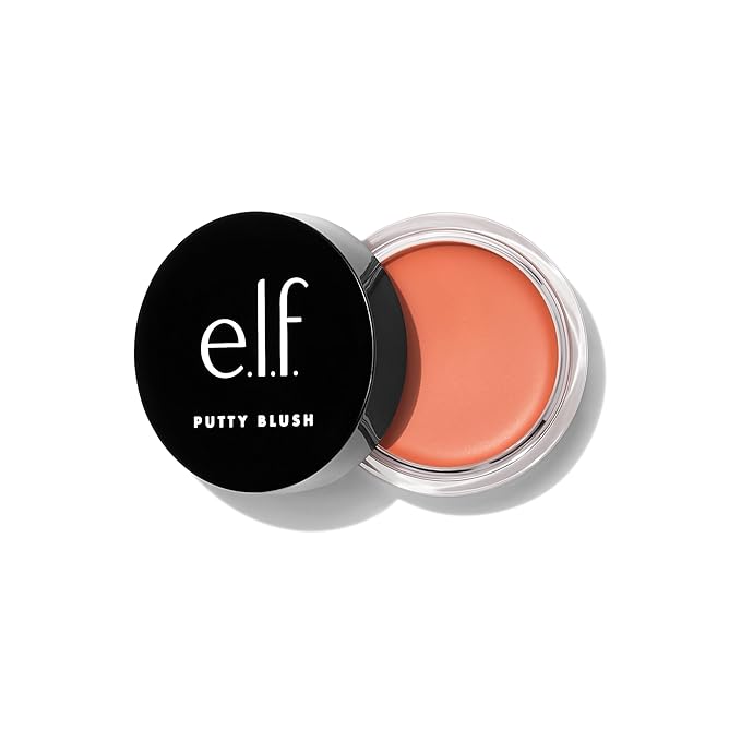 e.l.f. Putty Blush, Creamy & Ultra Pigmented Formula, Infused with Argan Oil & Vitamin E, Bahamas, 0.35 Oz (10g)-Velvo Beauty