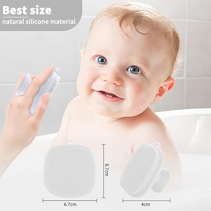 VWMYQ Silicone Face Scrubber for Men Facial Cleansing Brush Silicone Face Wash Brush Manual Waterproof Cleansing Skin Care Face Brushes for Cleansing and Exfoliating (White)-Velvo Beauty