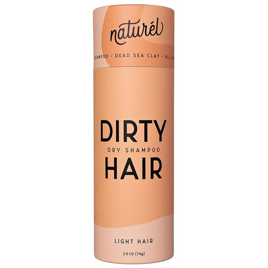 Naturel Volumizing Dry Shampoo Powder for Light Hair | Non-Aerosol | Made in USA | No Benzene, Vegan, Cruelty-Free | Grapefruit Essential Oil | 2.6 OZ Plastic-Free Packaging-Velvo Beauty