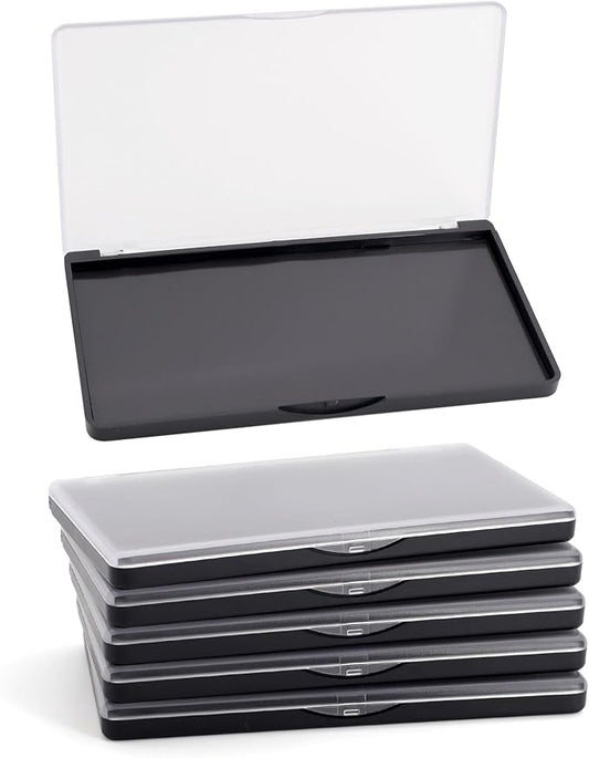 Magnetic Makeup Palette with Frosted Clear Top, 5 Pack Empty Eyeshadow Palettes depots Travel Storage Box for DIY Cosmetics Bronzer Highlights Powder (Small Palette - 5.5" x 3.1")-Velvo Beauty