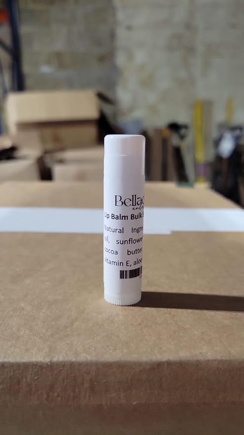 Lip Balm Bulk Unlabeled - Made in USA Bulk Chapstick - Natural Ingredients Vitamin E Shea Butter - Custom Chapstick Bulk For Party & Wedding Favors (50 Count, Vanilla)-Velvo Beauty